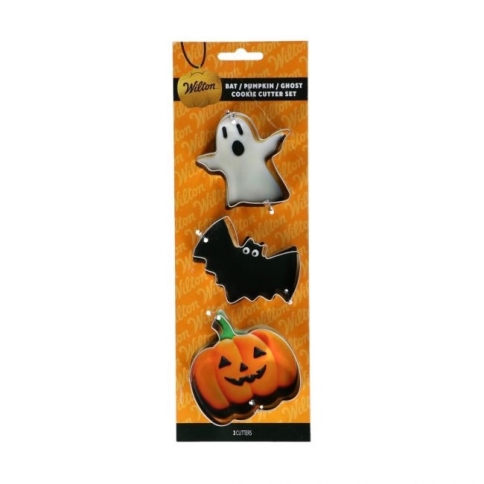 Wilton Ausstecherset Halloween Fledermaus/Kürbis/Geist