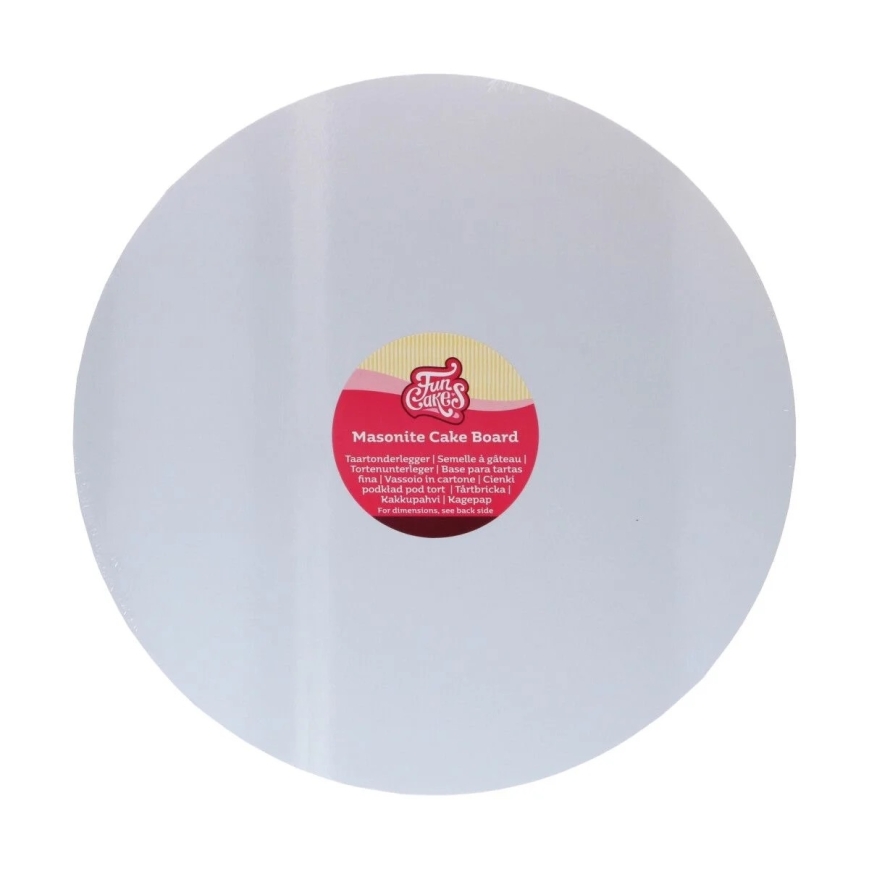 Masonite Cake Board rund, weiss, 30 cm