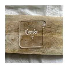 Acryl-Prägestempel "Danke" + Herz