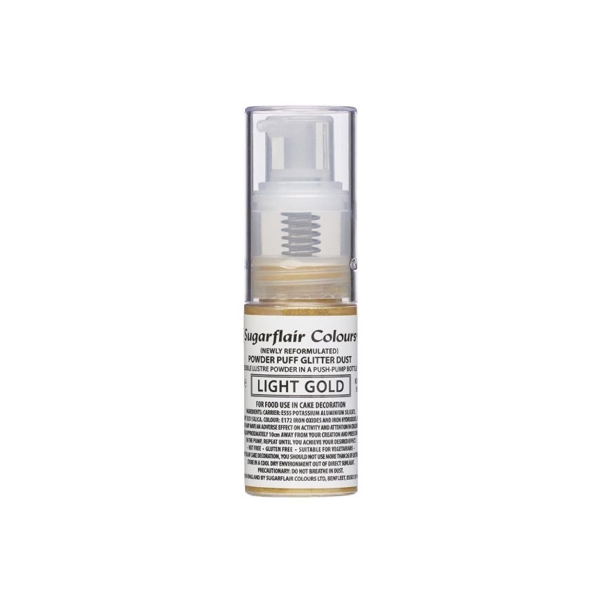 Sugarflair  Glitzer Pump Spray light gold