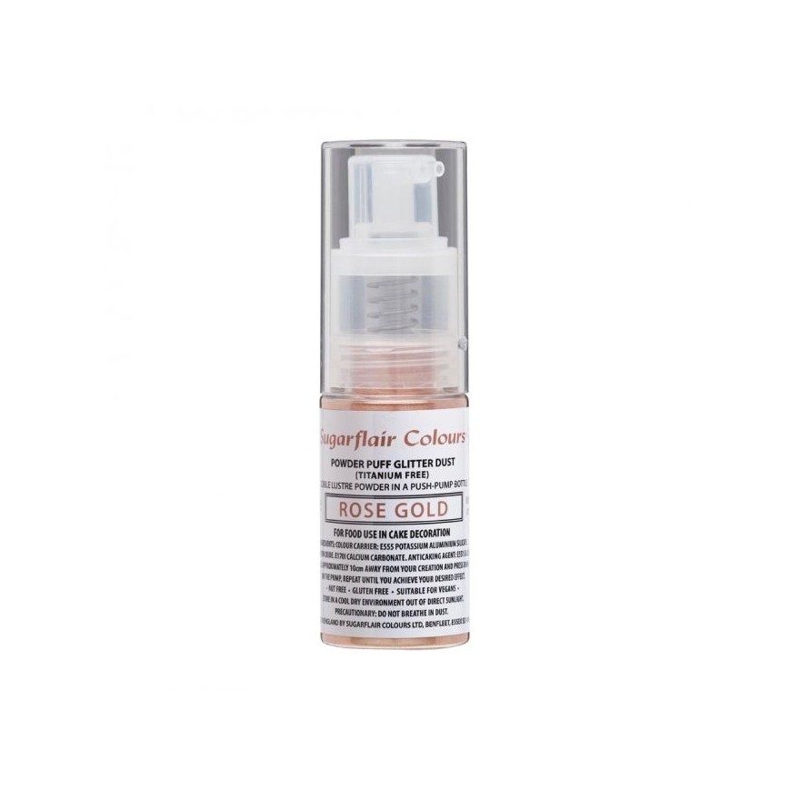 Sugarflair  Glitzer Pump Spray rose gold