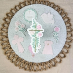 Cookie Stamp Set "Kreuz mit Blumen"