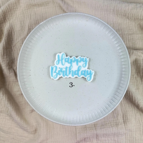 Cookie Stamp Set – Schriftzug "Happy Birthday"