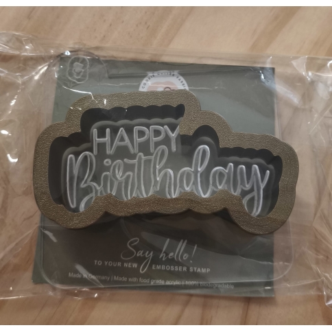 Cookie Stamp Set – Schriftzug "Happy Birthday"
