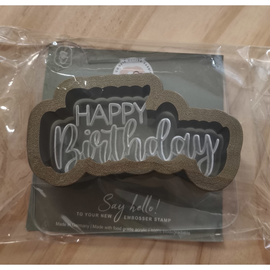 Cookie Stamp Set – Schriftzug "Happy Birthday"