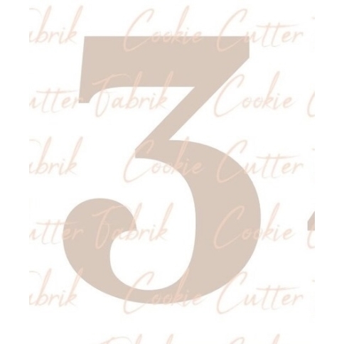 Zahlenausstecher "3"