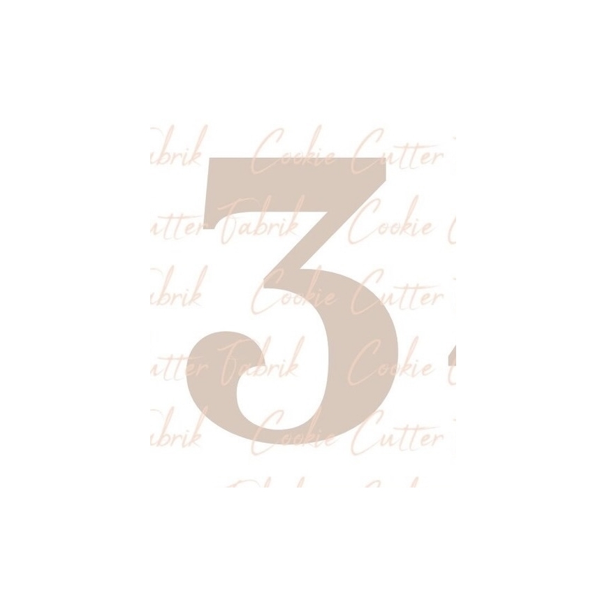 Zahlenausstecher "3"