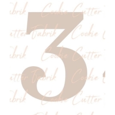 Zahlenausstecher "3"