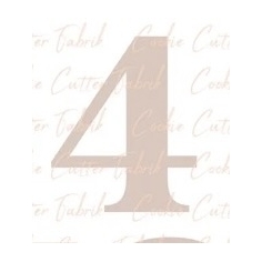 Zahlenausstecher "4"