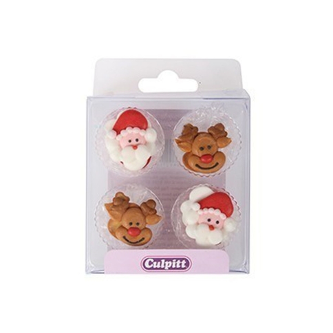 Culpitt - Zuckerdeko Santa & Rudolf , 12 Stück