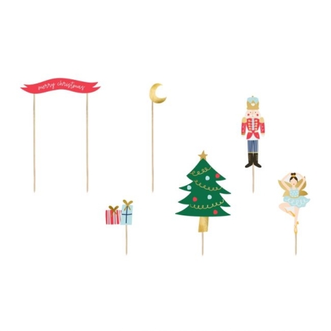 PartyDeco - Cupcake Topper Nussknacker