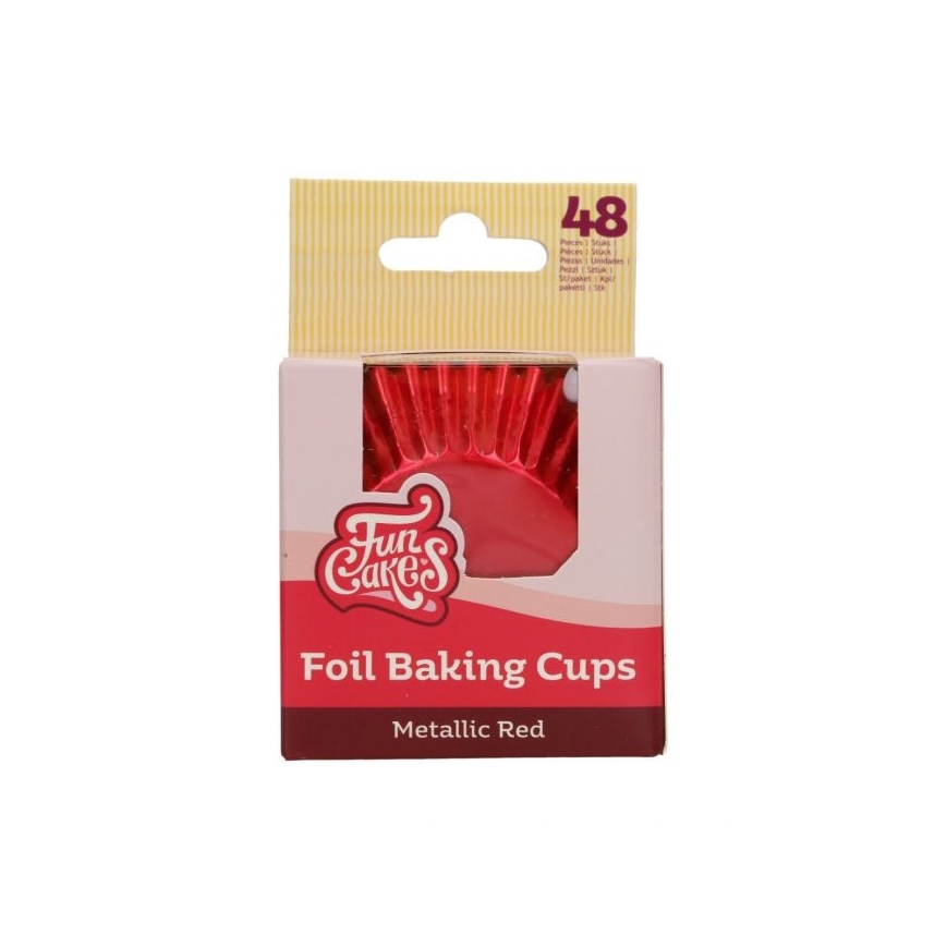 Cupcakeförmchen metallic rot