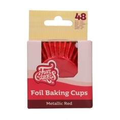 Cupcakeförmchen metallic rot