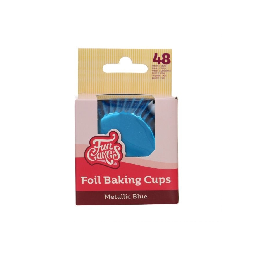 Cupcakeförmchen metallic blau