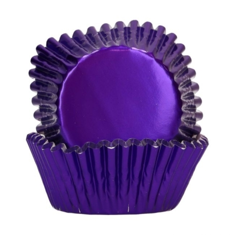 Cupcakeförmchen metallic lila