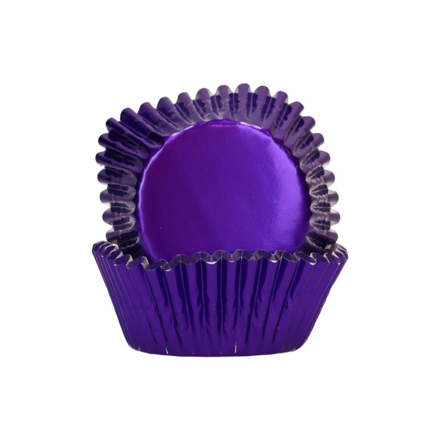 Cupcakeförmchen metallic lila