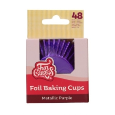 Cupcakeförmchen metallic lila