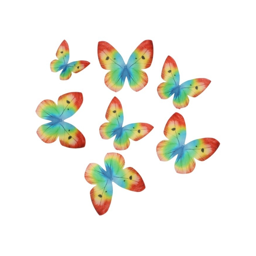 Schmetterlinge aus Esspapier - bunt