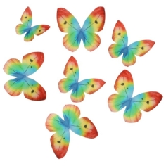 Schmetterlinge aus Esspapier - bunt