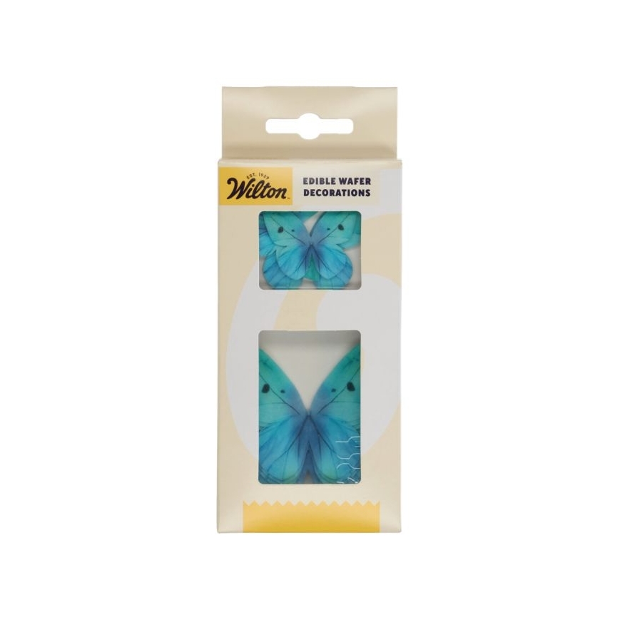 Schmetterlinge aus Esspapier - blau