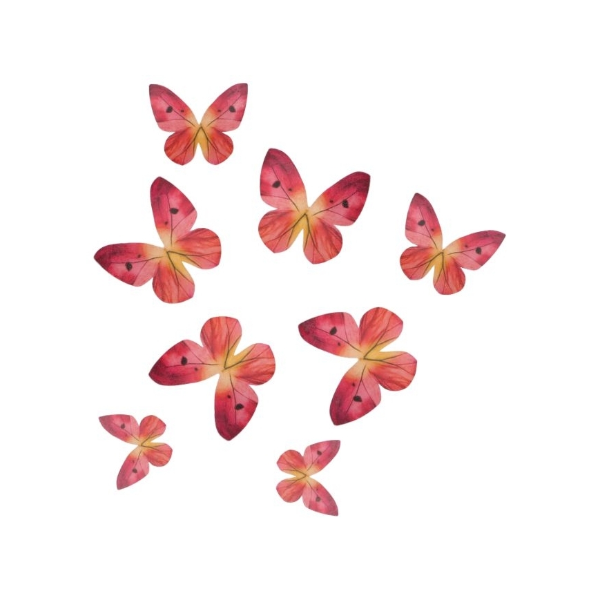 Schmetterlinge aus Esspapier - pink