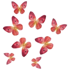 Schmetterlinge aus Esspapier - pink