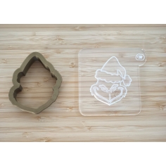 Keksstempel der Cookie Cutter Fabrik für Zuckerplätzchen & Kekse. Set mit Schablone und Ausstecher für kreative Backideen.