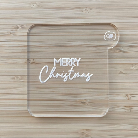 Acryl-Prägestempel "Merry Christmas"