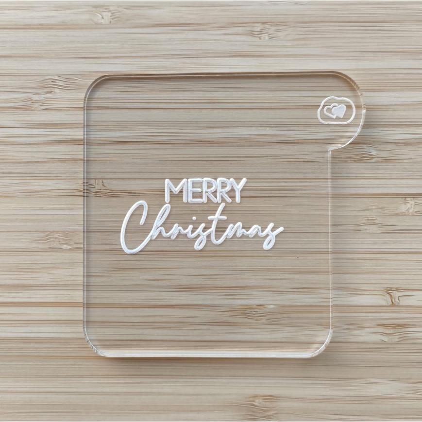 Acryl-Prägestempel "Merry Christmas"