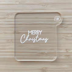 Acryl-Prägestempel "Merry Christmas"