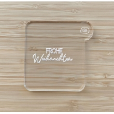 Acryl-Prägestempel "Frohe Weihnachten"