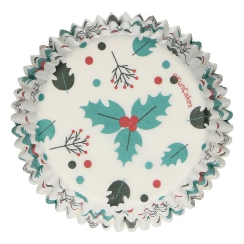 Cupcakeförmchen Holly Leaf