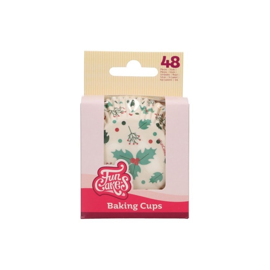 Cupcakeförmchen Holly Leaf