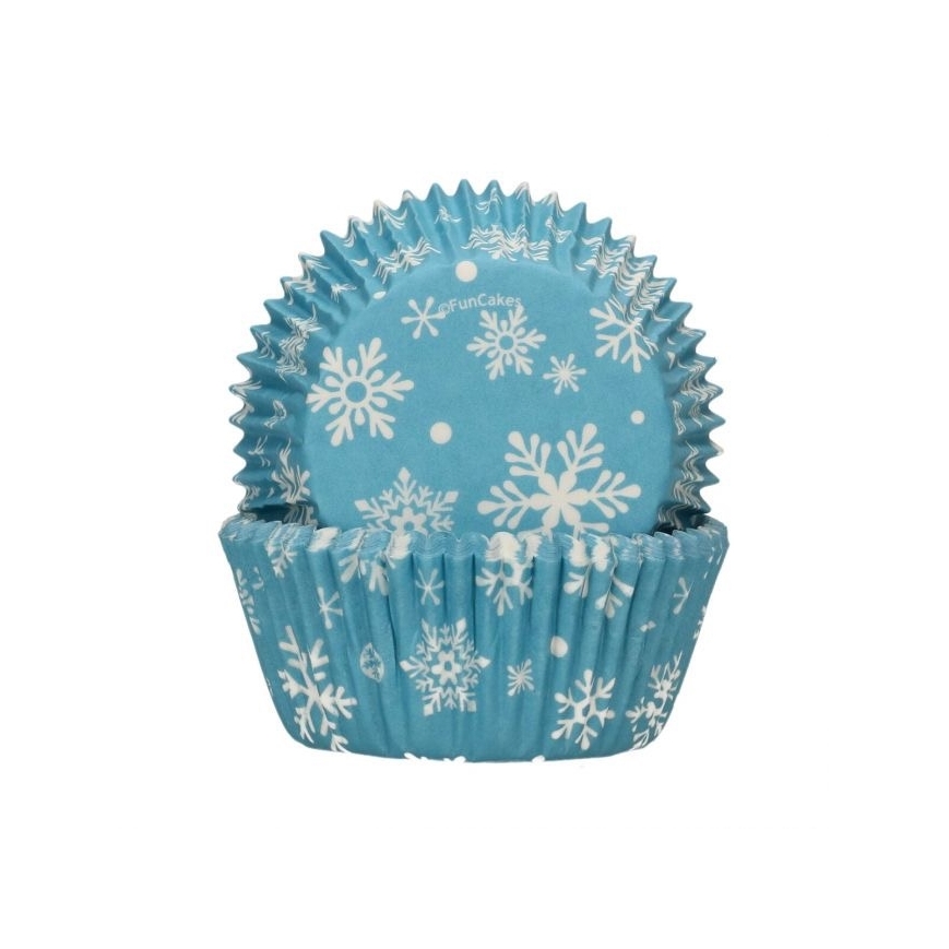 Cupcakeförmchen Schneeflocken