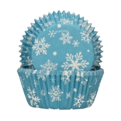 Cupcakeförmchen Schneeflocken