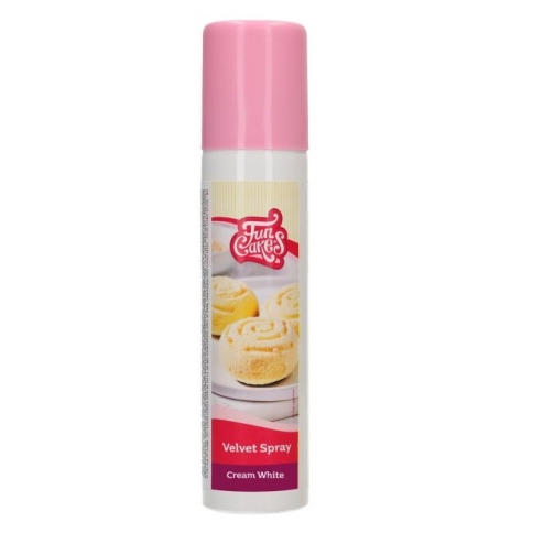 FunCakes Velvet Spray 100ml - Cream White