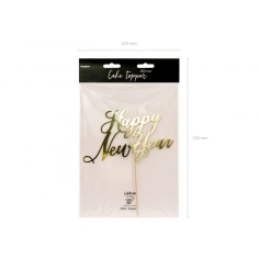 Cake Topper - Happy New Year, gold