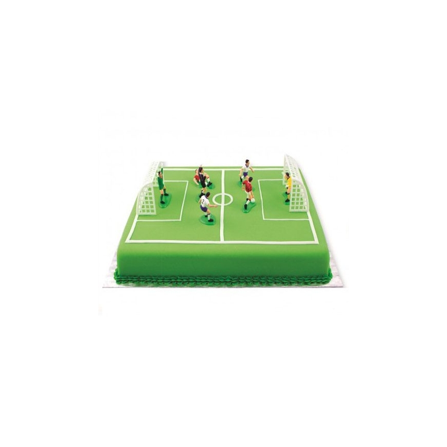 Fussball Set mit Spielern, Toren und Kerzen