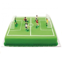 Fussball Set mit Spielern, Toren und Kerzen