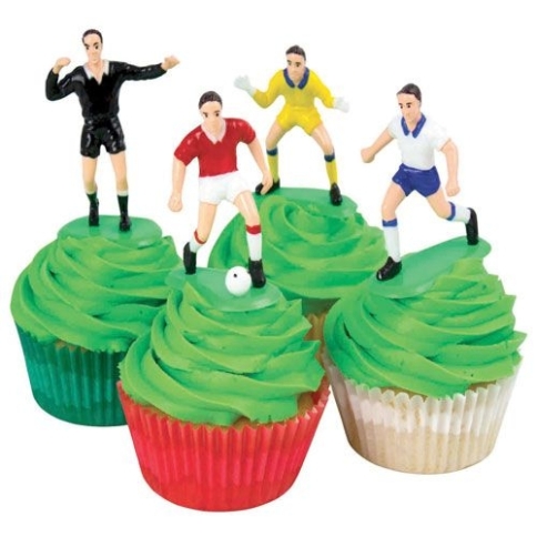 Fussball Set mit Spielern, Toren und Kerzen