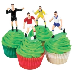 Fussball Set mit Spielern, Toren und Kerzen