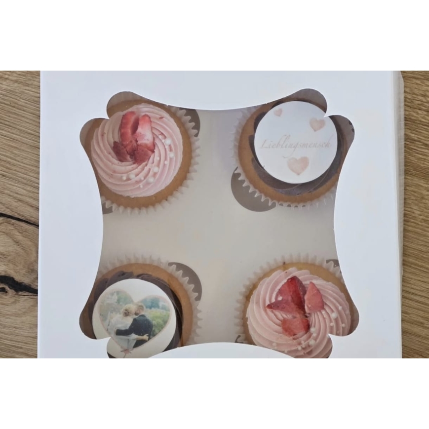 Valentinstags Cupcakes - 4er Box