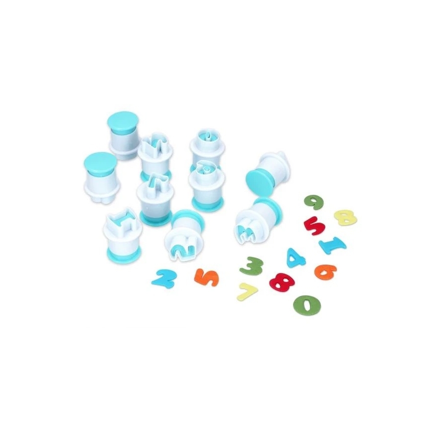 Ausstecher + Stempel Zahlen 10 Stk.