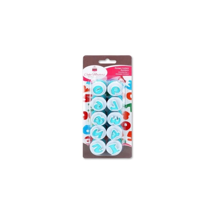 Ausstecher + Stempel Zahlen 10 Stk.