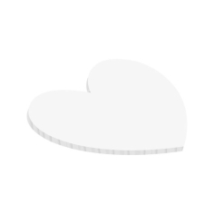 Masonite Tortenplatte Herz - weiss, 25cm