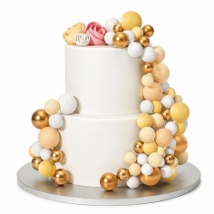 Bubbles Torteneinstecker lemon ombre & gold / 32Stück