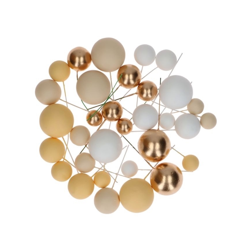 Bubbles Torteneinstecker lemon ombre & gold / 32Stück