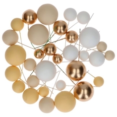 Bubbles Torteneinstecker lemon ombre & gold / 32Stück