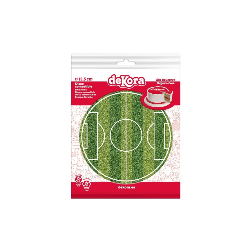 Tortenaufleger - Fussballfeld 15.5cm