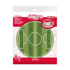 Tortenaufleger - Fussballfeld 15.5cm, rund